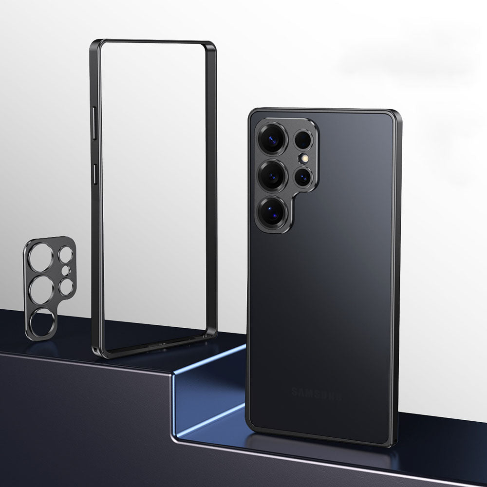 Alloy Anti-Fall Metal Frame Phone Case For Samsung Galaxy With Metal Lens Protection