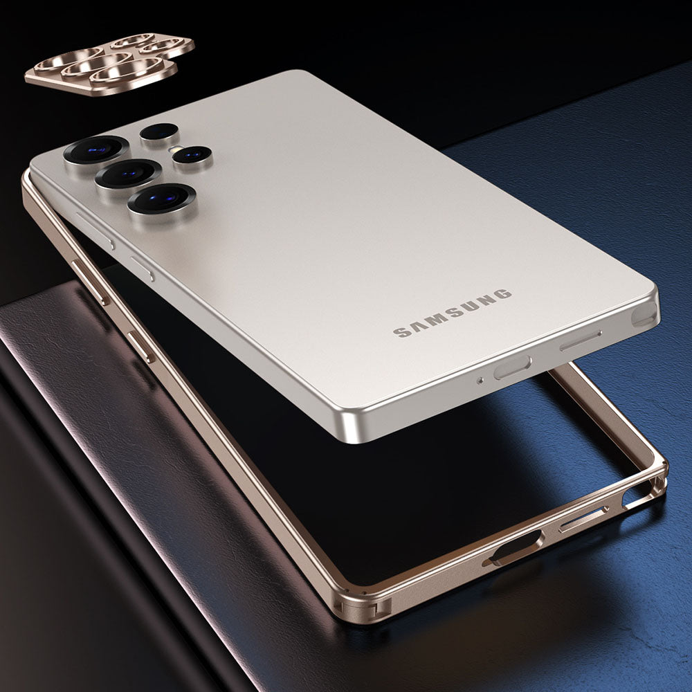Alloy Anti-Fall Metal Frame Phone Case For Samsung Galaxy With Metal Lens Protection