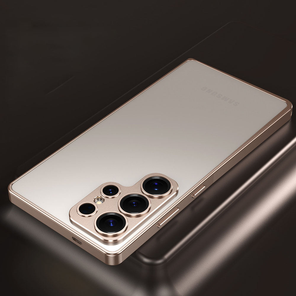 Alloy Anti-Fall Metal Frame Phone Case For Samsung Galaxy With Metal Lens Protection