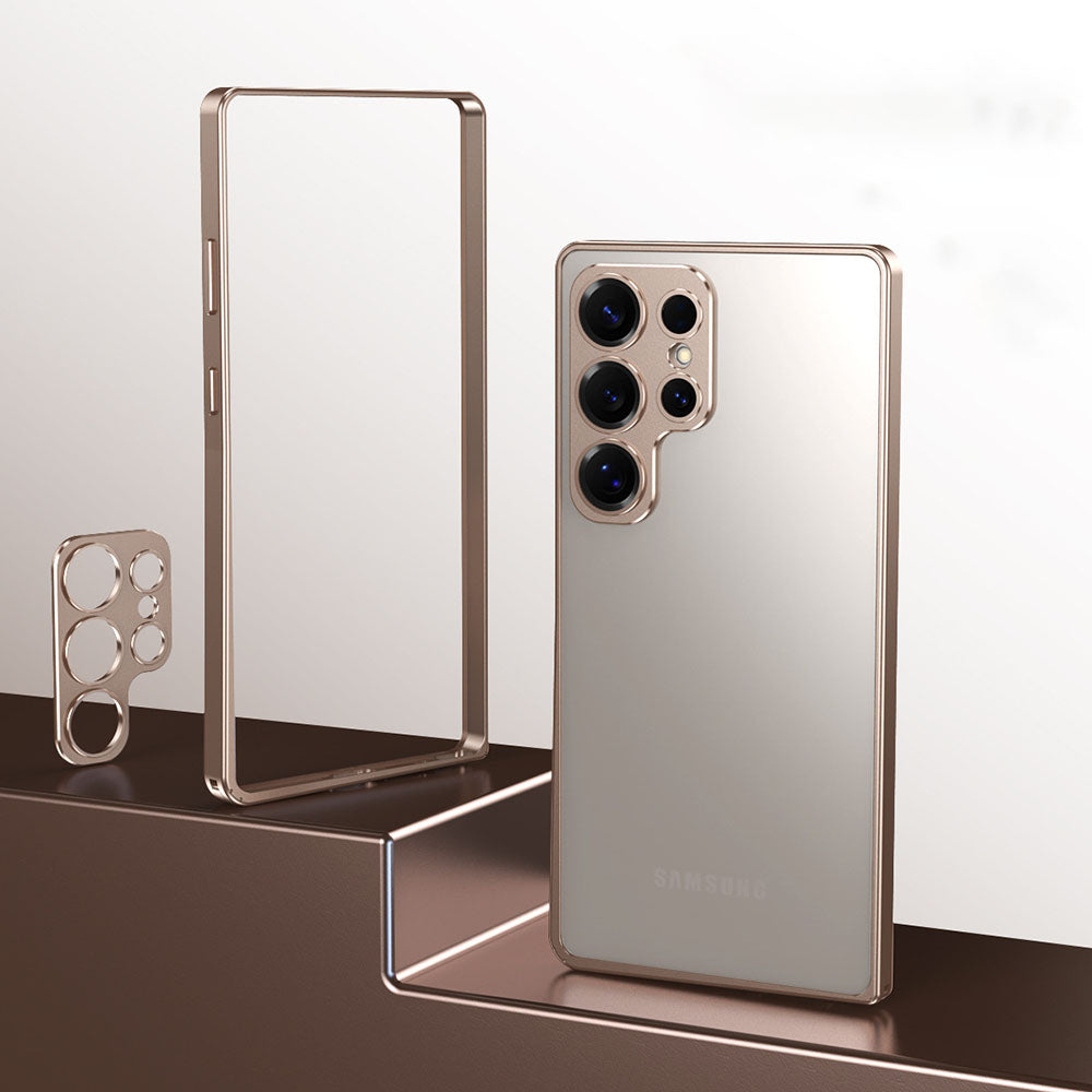 Alloy Anti-Fall Metal Frame Phone Case For Samsung Galaxy With Metal Lens Protection