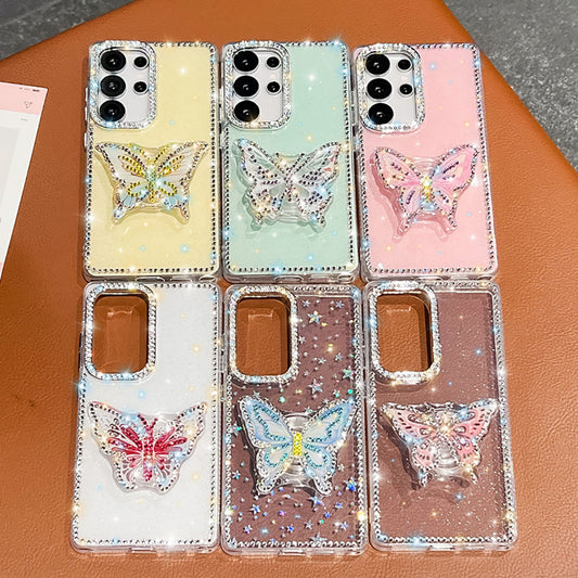 Diamond Butterfly Star Phone Case For Samsung Galaxy