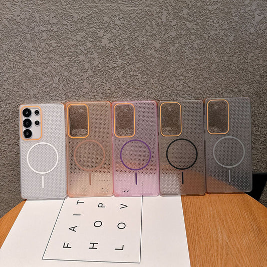 Ultra-thin Mesh Breathable Heat Dissipation Magnetic Phone Case For Samsung Galaxy