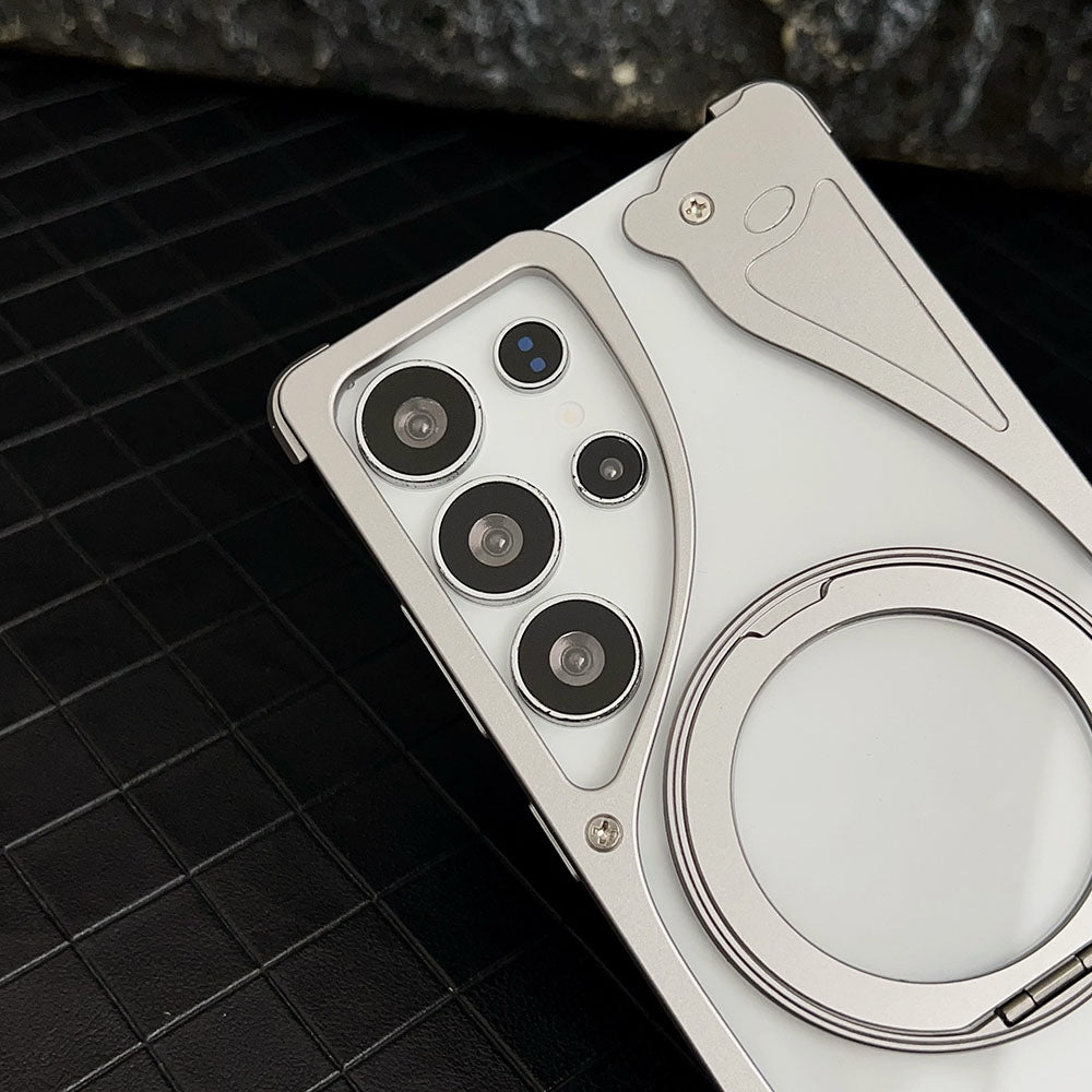 Metal Magneto Magnetic Bracket Phone Case For Samsung Galaxy