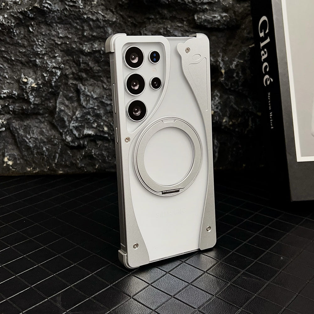 Metal Magneto Magnetic Bracket Phone Case For Samsung Galaxy