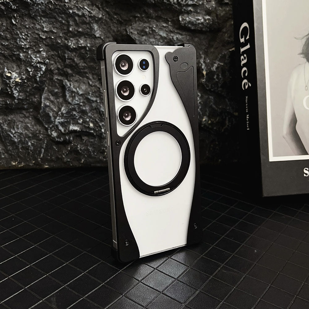 Metal Magneto Magnetic Bracket Phone Case For Samsung Galaxy