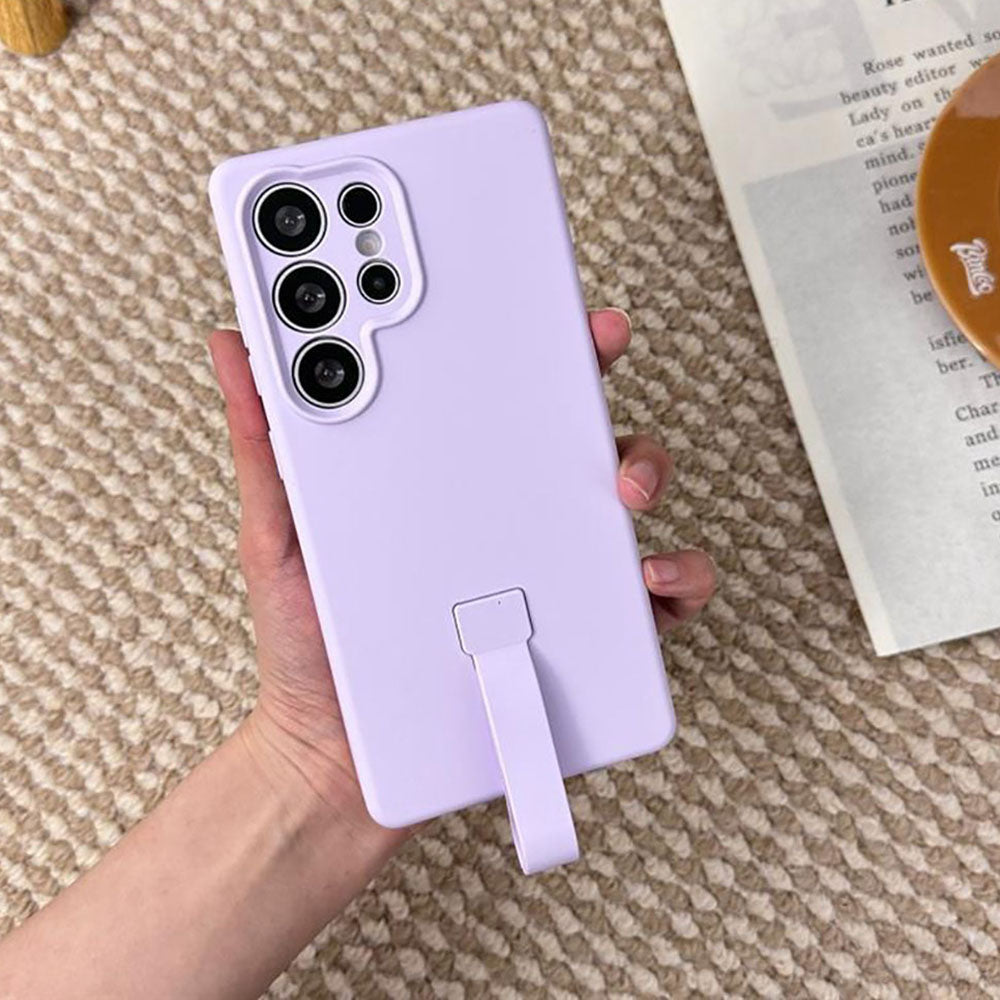 Frosted Liquid Silicone Electroplated Magnetic Lanyard Phone Case For Samsung Galaxy