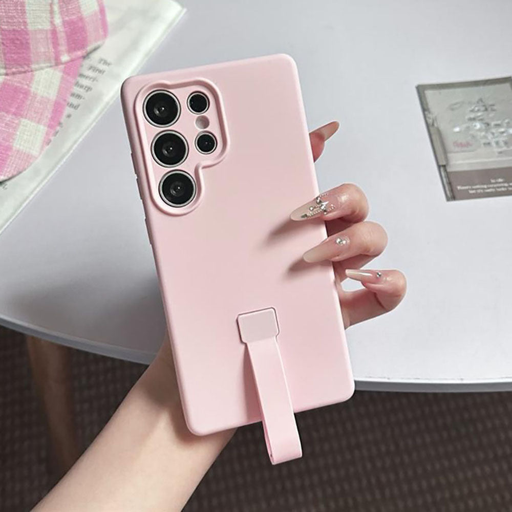 Frosted Liquid Silicone Electroplated Magnetic Lanyard Phone Case For Samsung Galaxy