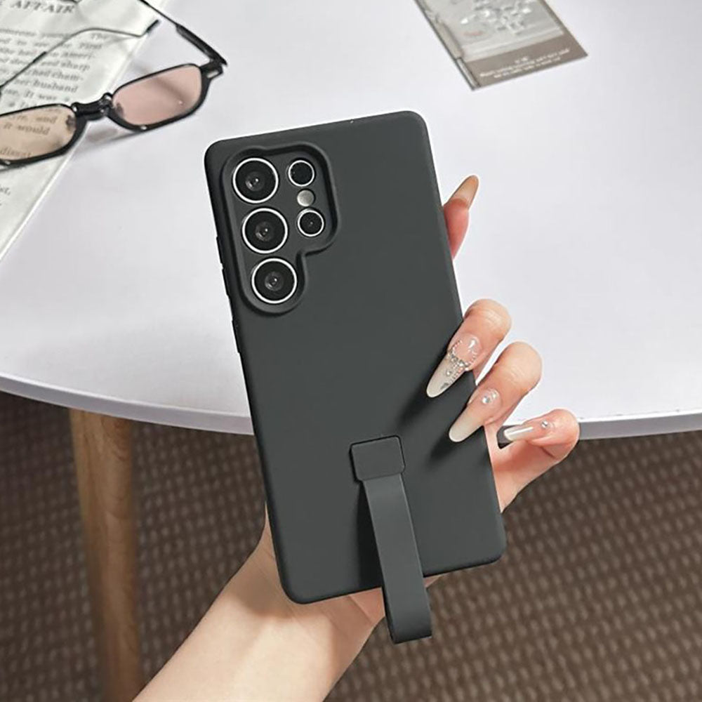 Frosted Liquid Silicone Electroplated Magnetic Lanyard Phone Case For Samsung Galaxy