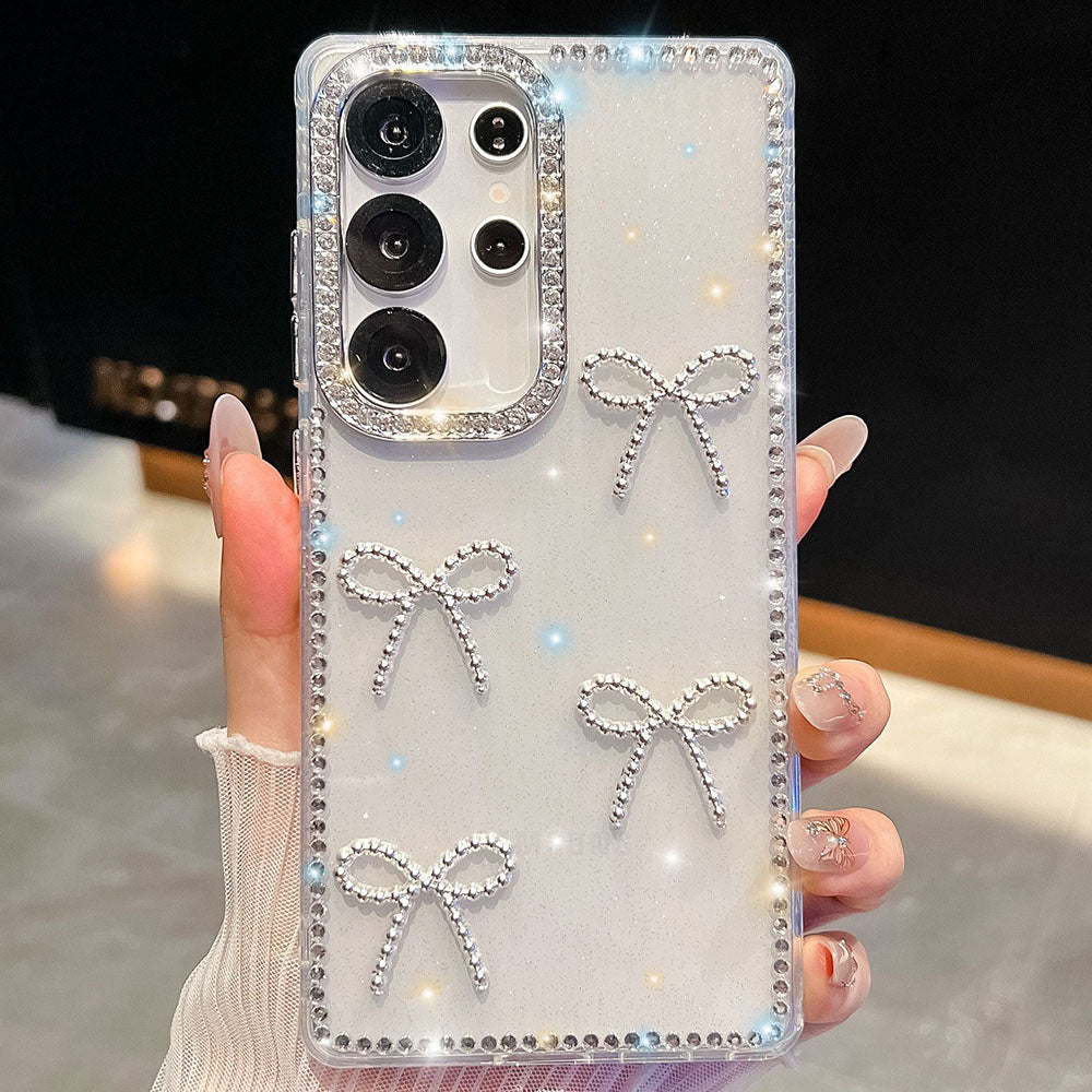Luxury Diamond Pearl Butterfly Phone Case For Samsung Galaxy