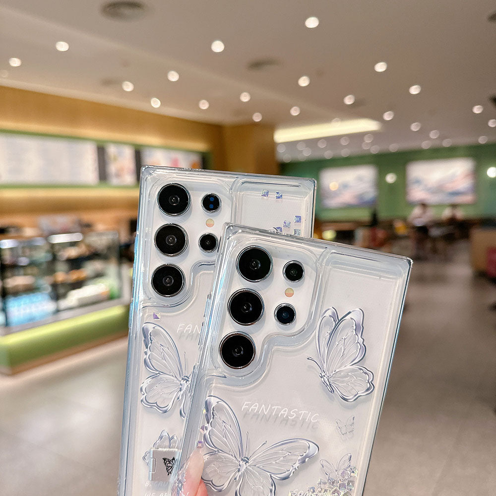 Dream Crystal Butterfly Diamond Quicksand Phone Case For Samsung Galaxy