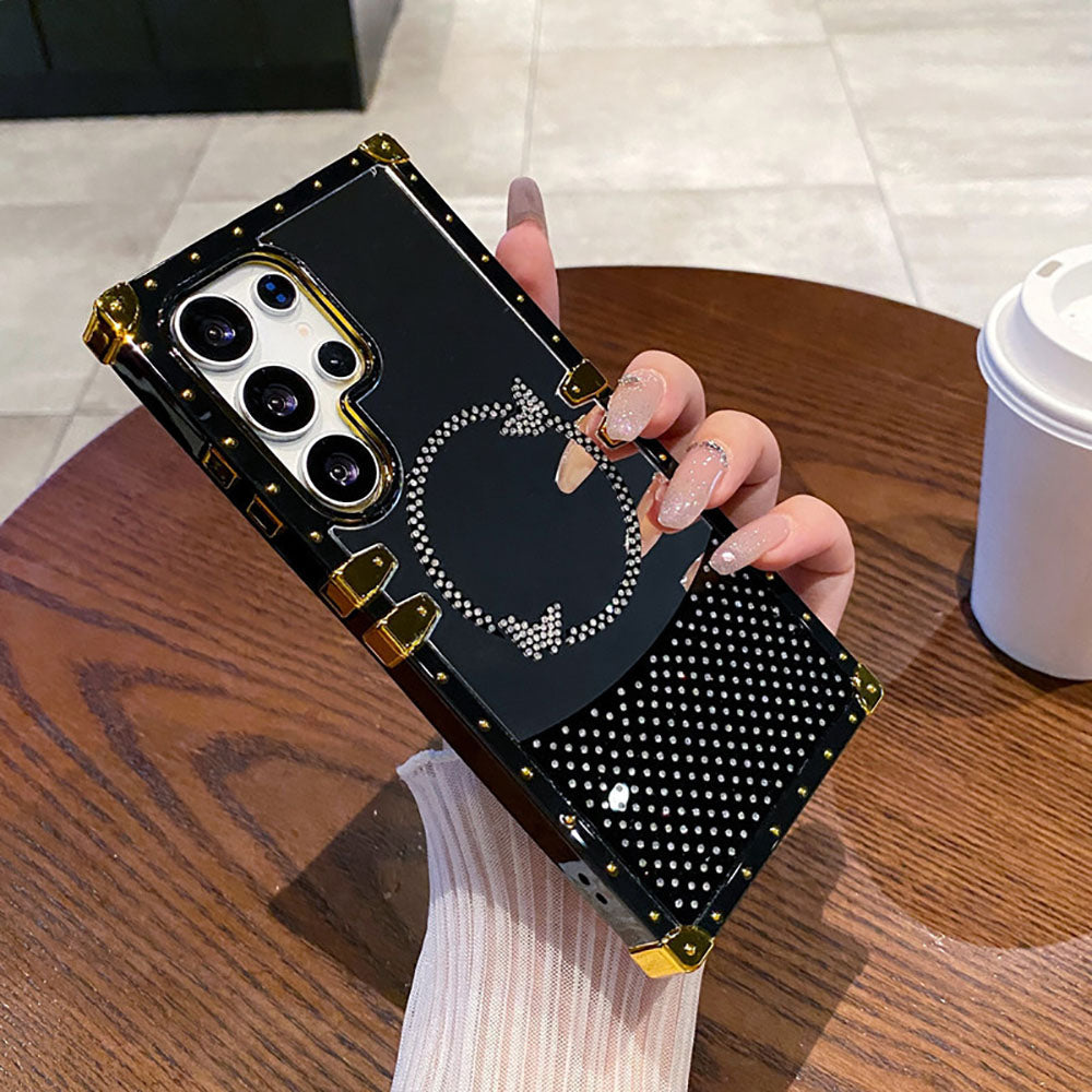 Luxury Diamond Butterfly Electroplated Mirror Phone Case For Samsung Galaxy