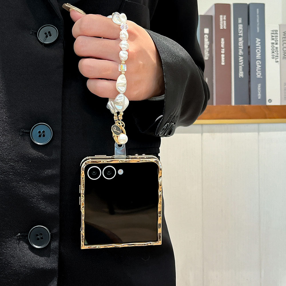 Electroplated Gold Rose Phone Case For Samsung Galaxy Z Flip 7/6/5/4/3