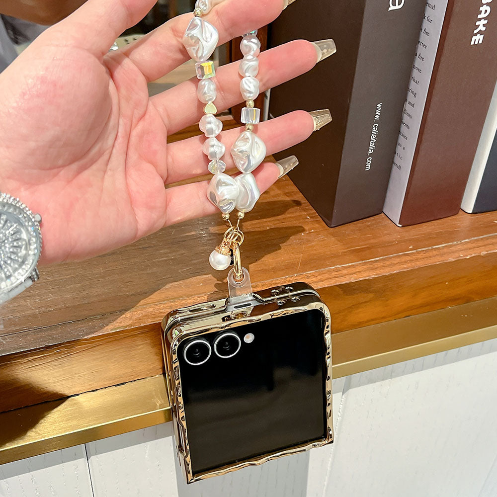 Electroplated Gold Rose Phone Case For Samsung Galaxy Z Flip 7/6/5/4/3