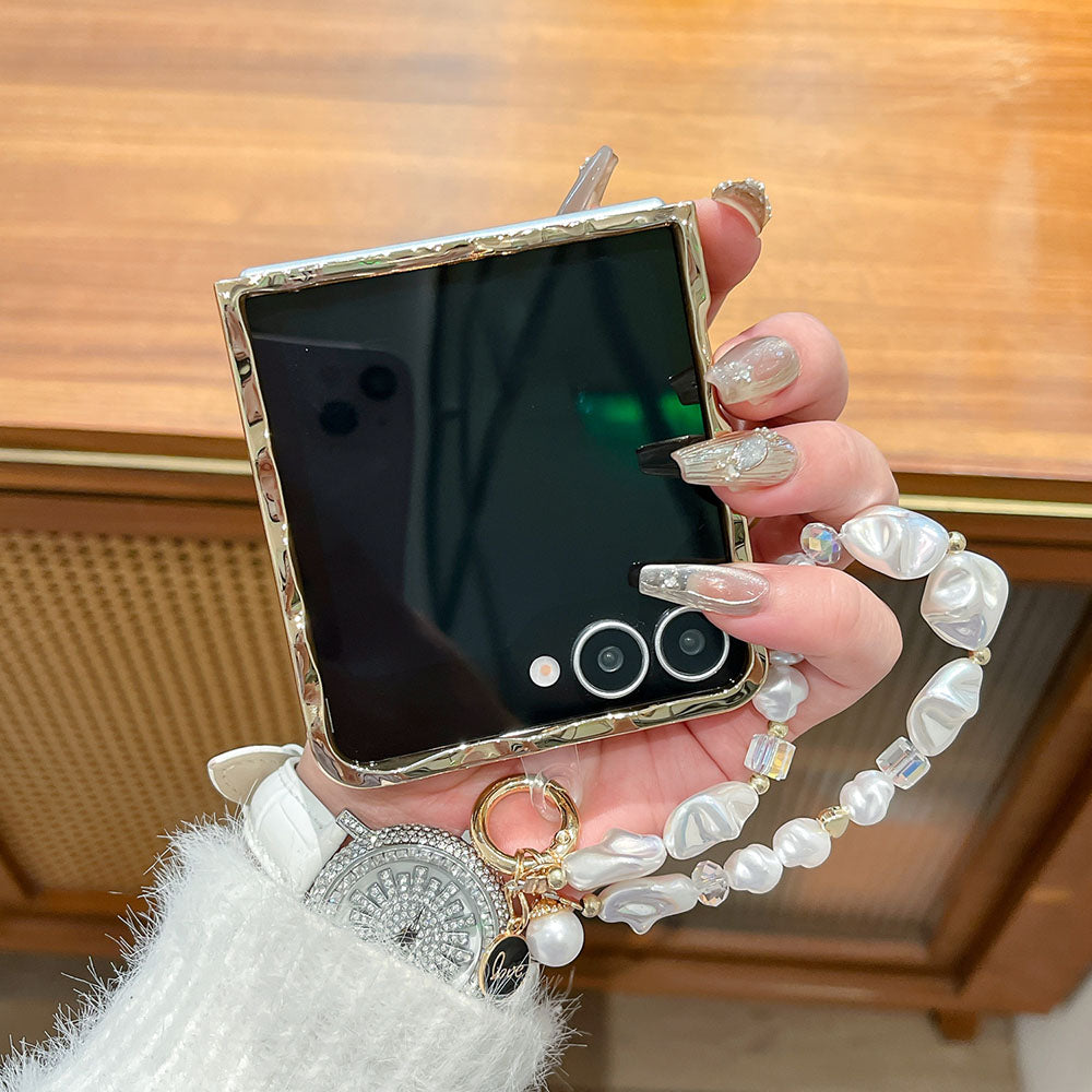 Electroplated Gold Rose Phone Case For Samsung Galaxy Z Flip 7/6/5/4/3