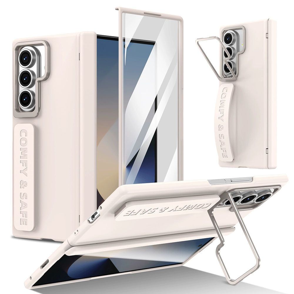 Convenient Wristband Shell Film Integrated Lens Holder Phone Case For Galaxy Z Fold7/6/5/4/3