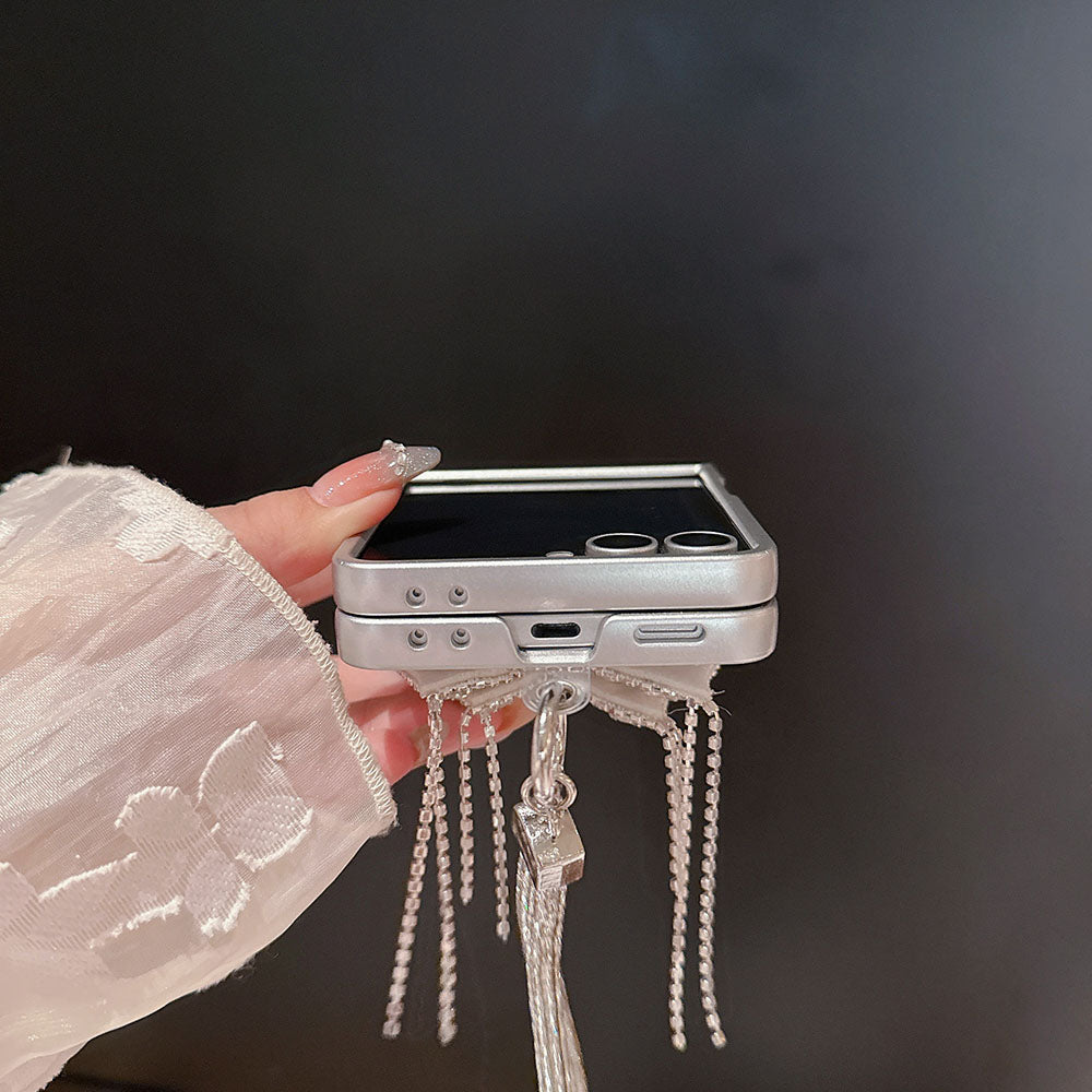 Glitter Diamond Butterfly Lanyard Phone Case For Samsung Galaxy Flip 7/6/5/4/3