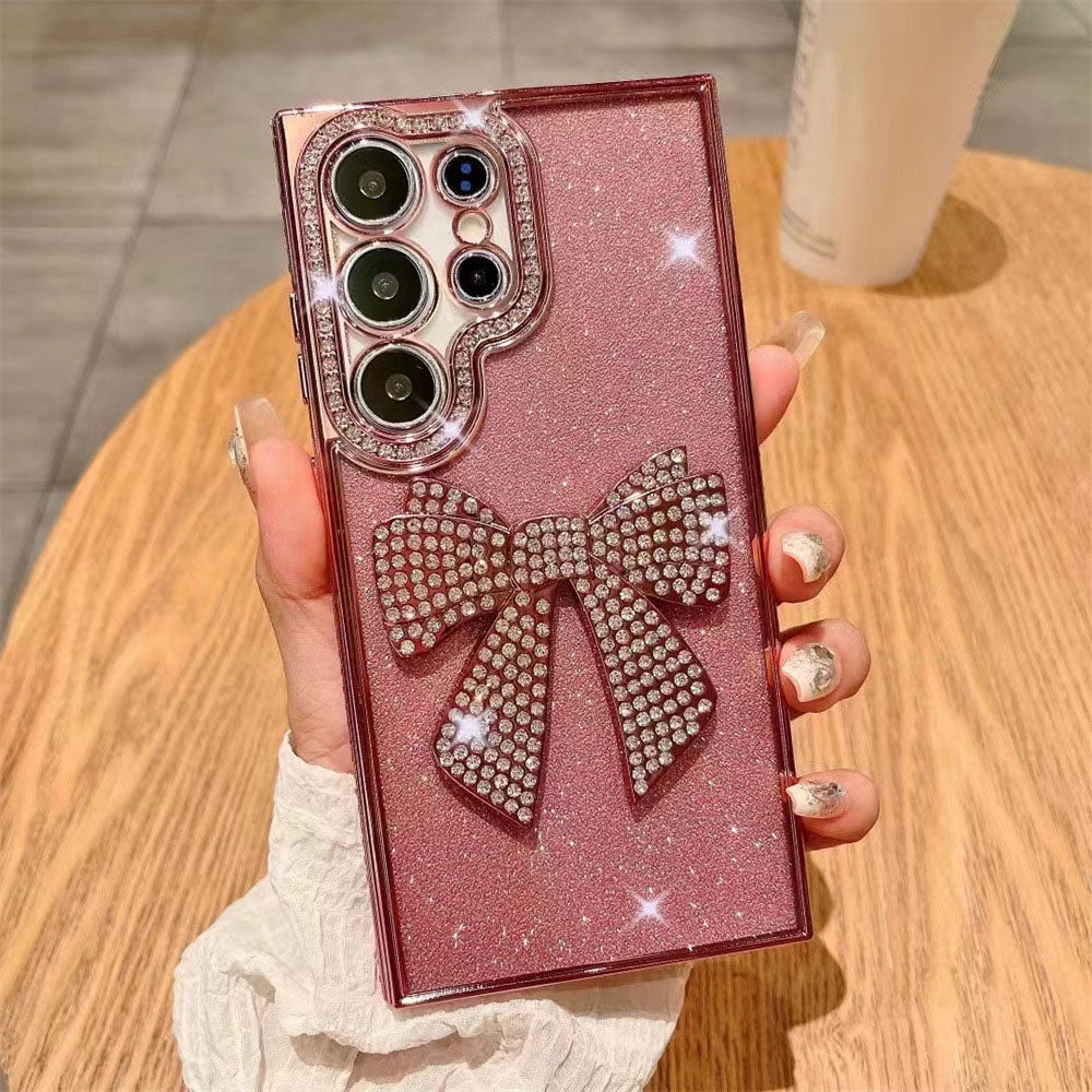 Sparkling Diamond Electroplated Butterfly Phone Case For Samsung Galaxy