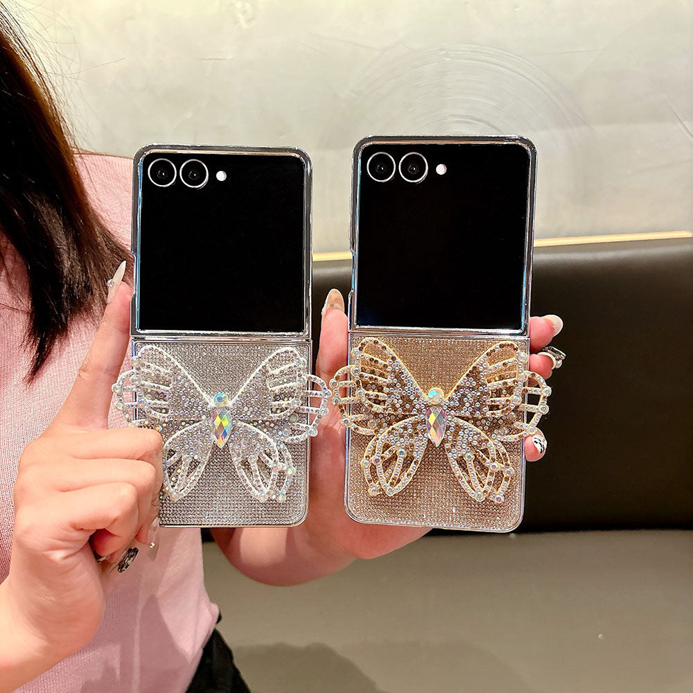 Sparkling Diamond Butterfly Phone Case For Samsung Galaxy Z Flip 7/6/5/4/3
