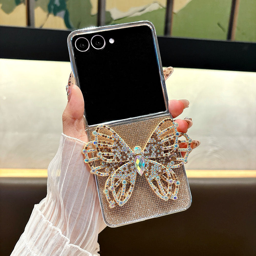 Sparkling Diamond Butterfly Phone Case For Samsung Galaxy Z Flip 7/6/5/4/3