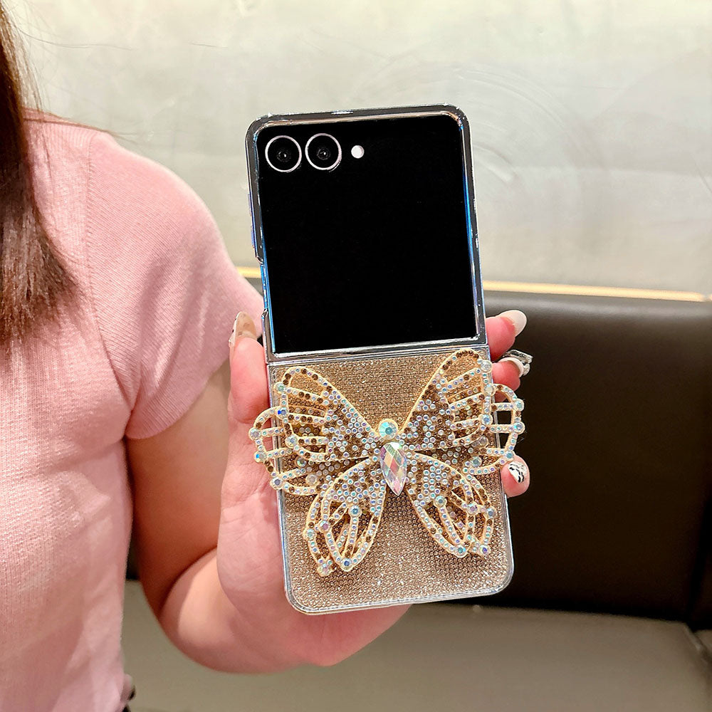 Sparkling Diamond Butterfly Phone Case For Samsung Galaxy Z Flip 7/6/5/4/3