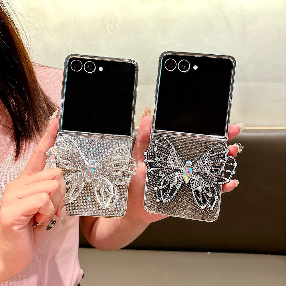 Sparkling Diamond Butterfly Phone Case For Samsung Galaxy Z Flip 7/6/5/4/3