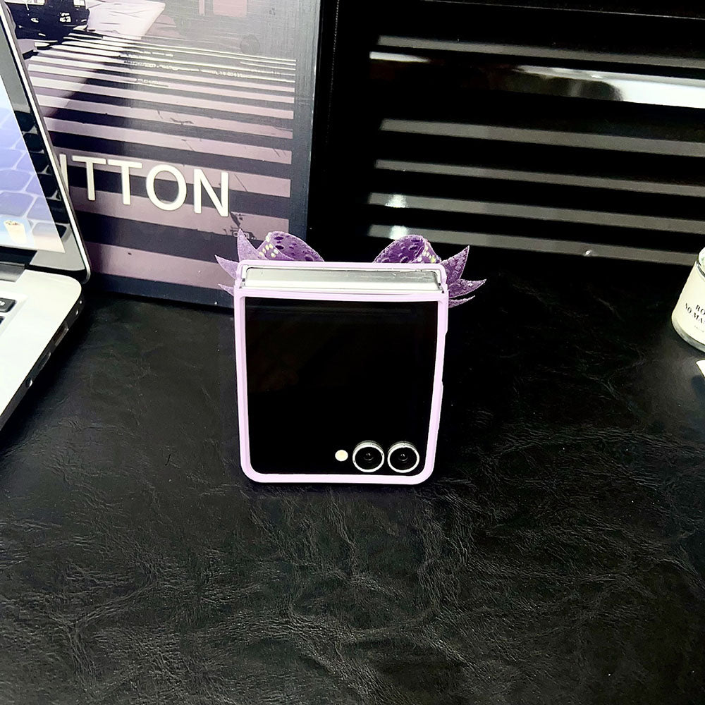 Luxury Sparkling Diamond Bow Phone Case For Samsung Galaxy Z Flip 7/6/5/4/3