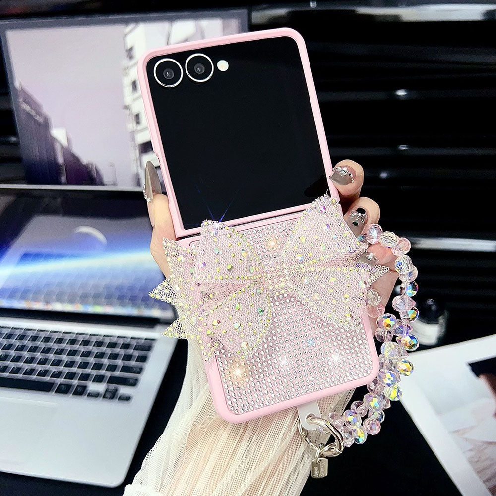 Luxury Sparkling Diamond Bow Phone Case For Samsung Galaxy Z Flip 7/6/5/4/3