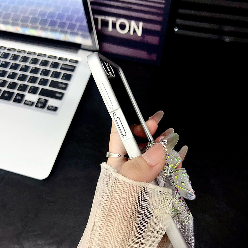 Luxury Sparkling Diamond Bow Phone Case For Samsung Galaxy Z Flip 7/6/5/4/3