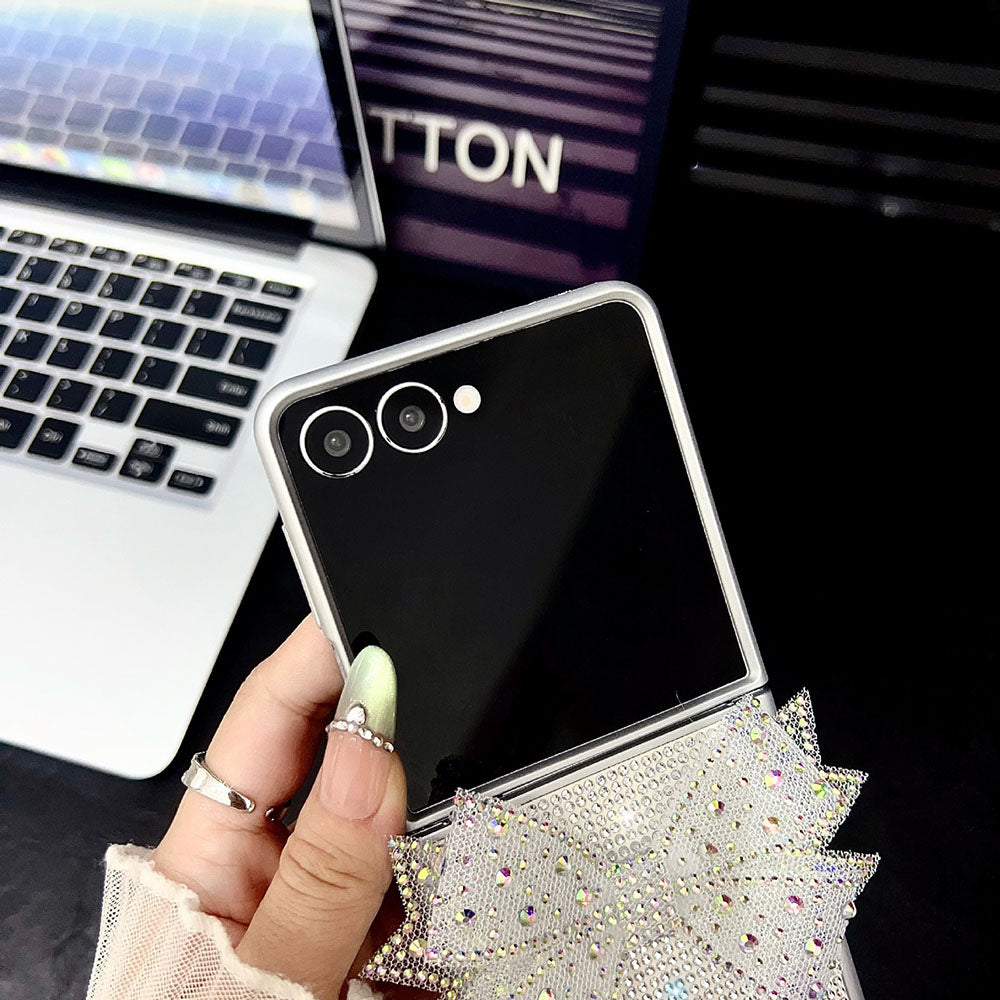 Luxury Sparkling Diamond Bow Phone Case For Samsung Galaxy Z Flip 7/6/5/4/3