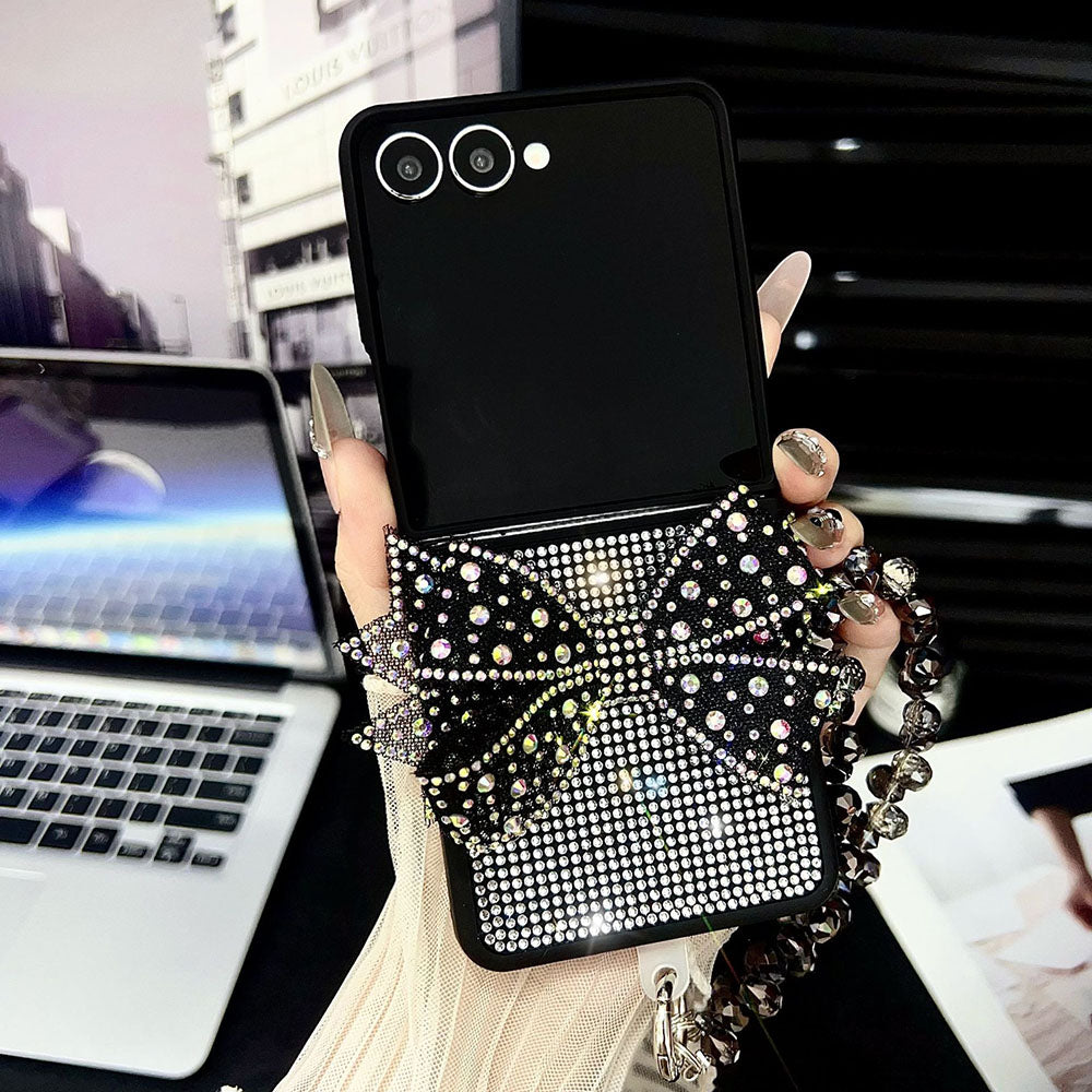 Luxury Sparkling Diamond Bow Phone Case For Samsung Galaxy Z Flip 7/6/5/4/3