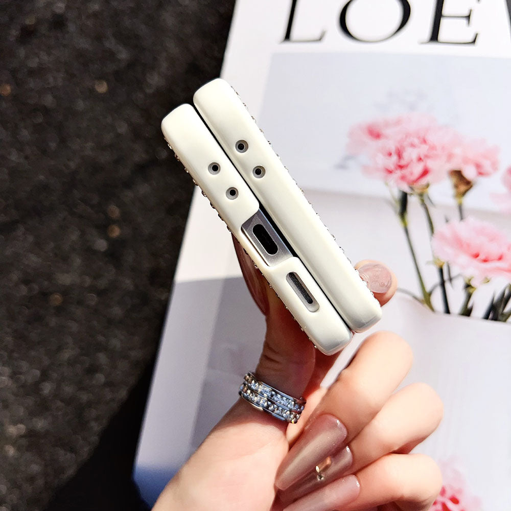 Diamond Frame Transparent Phone Case For Samsung Galaxy Z Flip 6/5/4/3