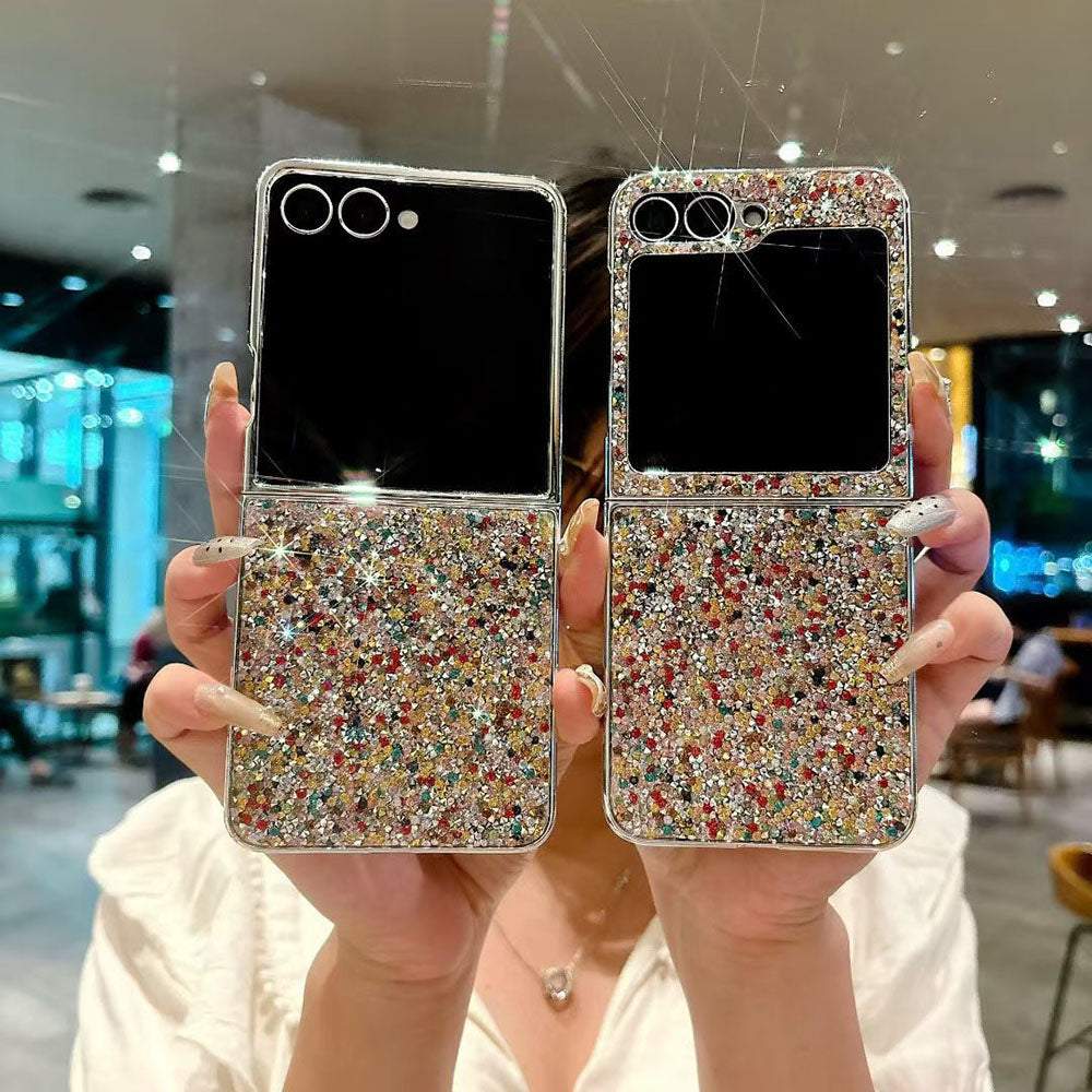 Glitter Rainbow Electroplated Phone Case For Samsung Galaxy Z Flip 7/6/5/4/3