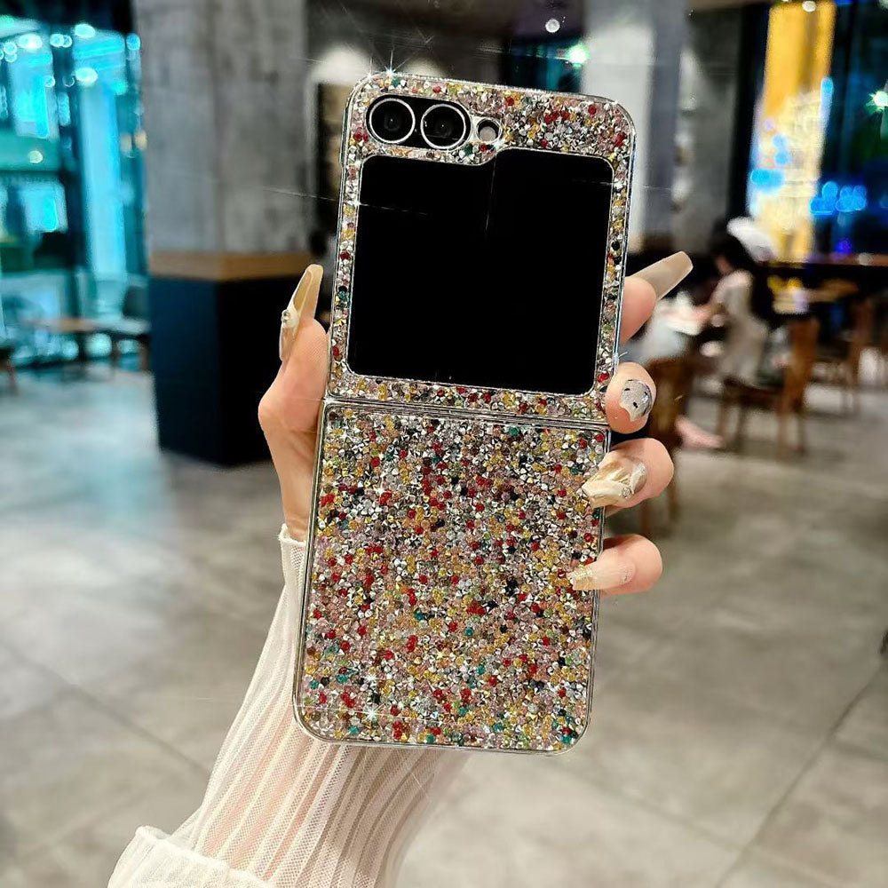 Glitter Rainbow Electroplated Phone Case For Samsung Galaxy Z Flip 7/6/5/4/3