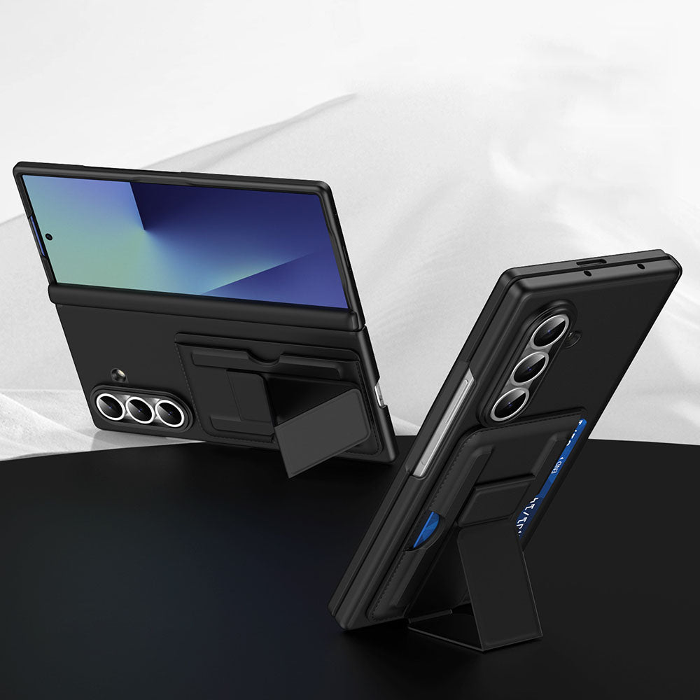 Elegant Earl Card Holder Phone Case For Galaxy Z Fold with Screen Protector