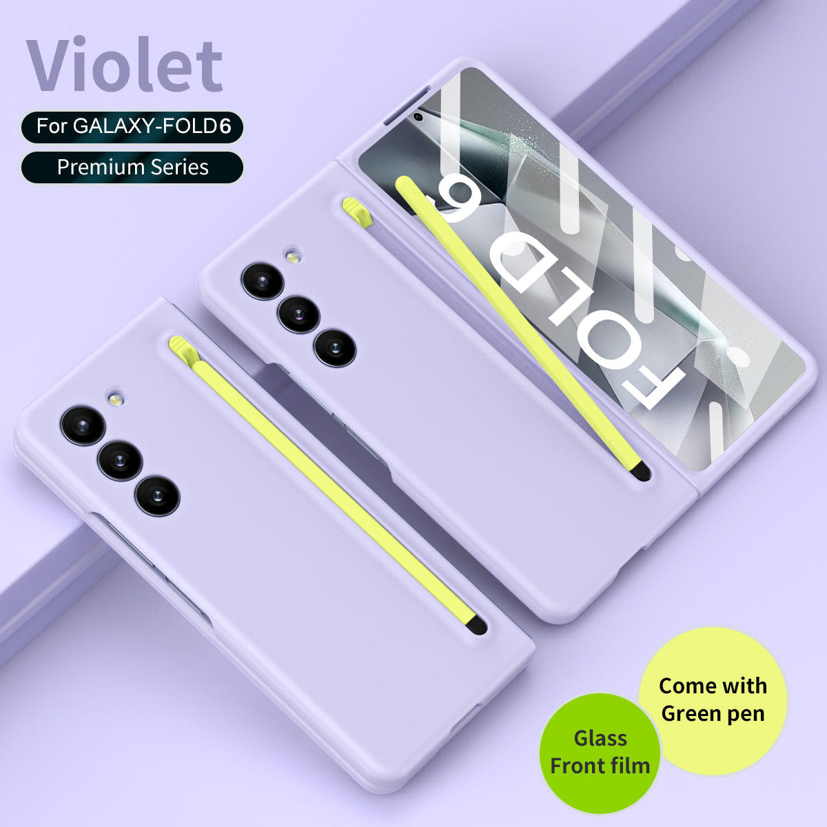 Anti-fall Protective Phone Case With Pen Tray Shell and Film For Galaxy Z Fold 7/6/5/4/3
