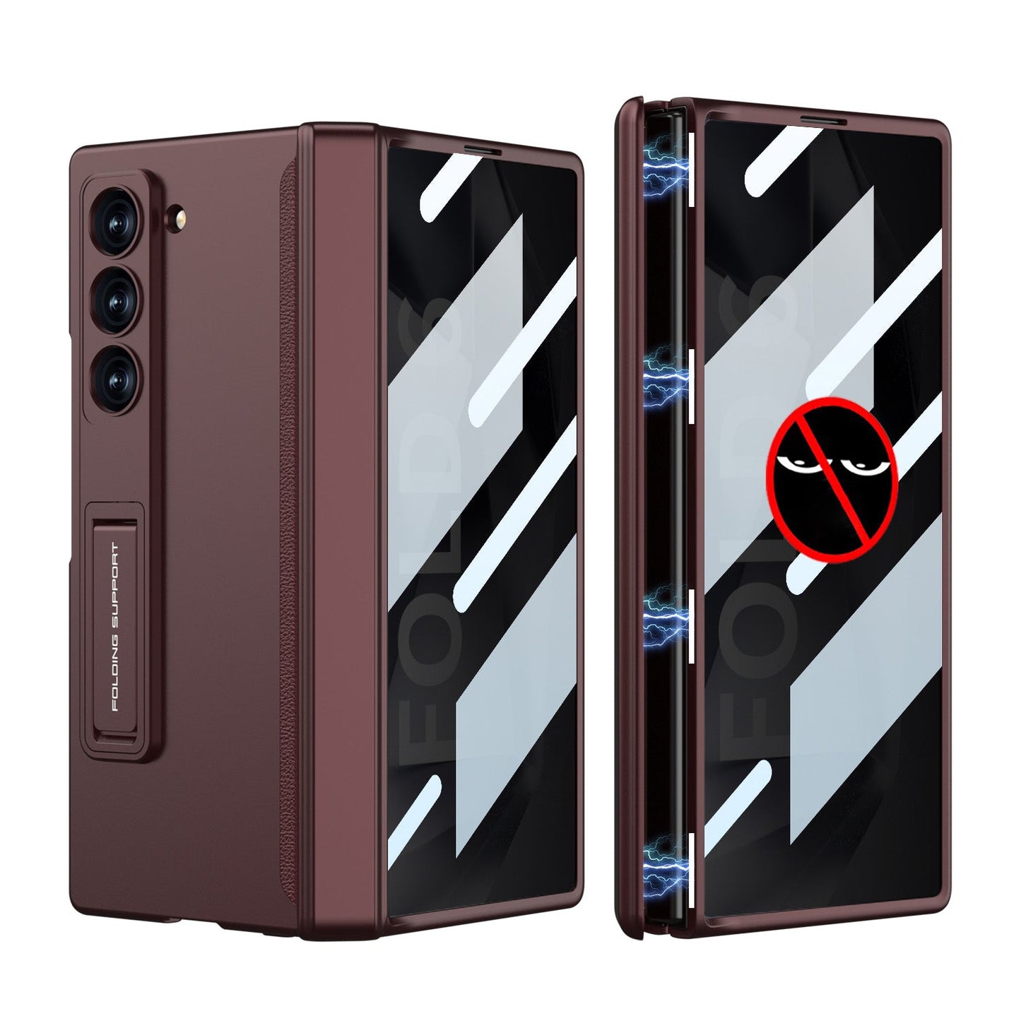 Magnetic Hinge Hidden Bracket All-included Case With Back Screen Protector For Galaxy Z Fold 7/6/5/4/3