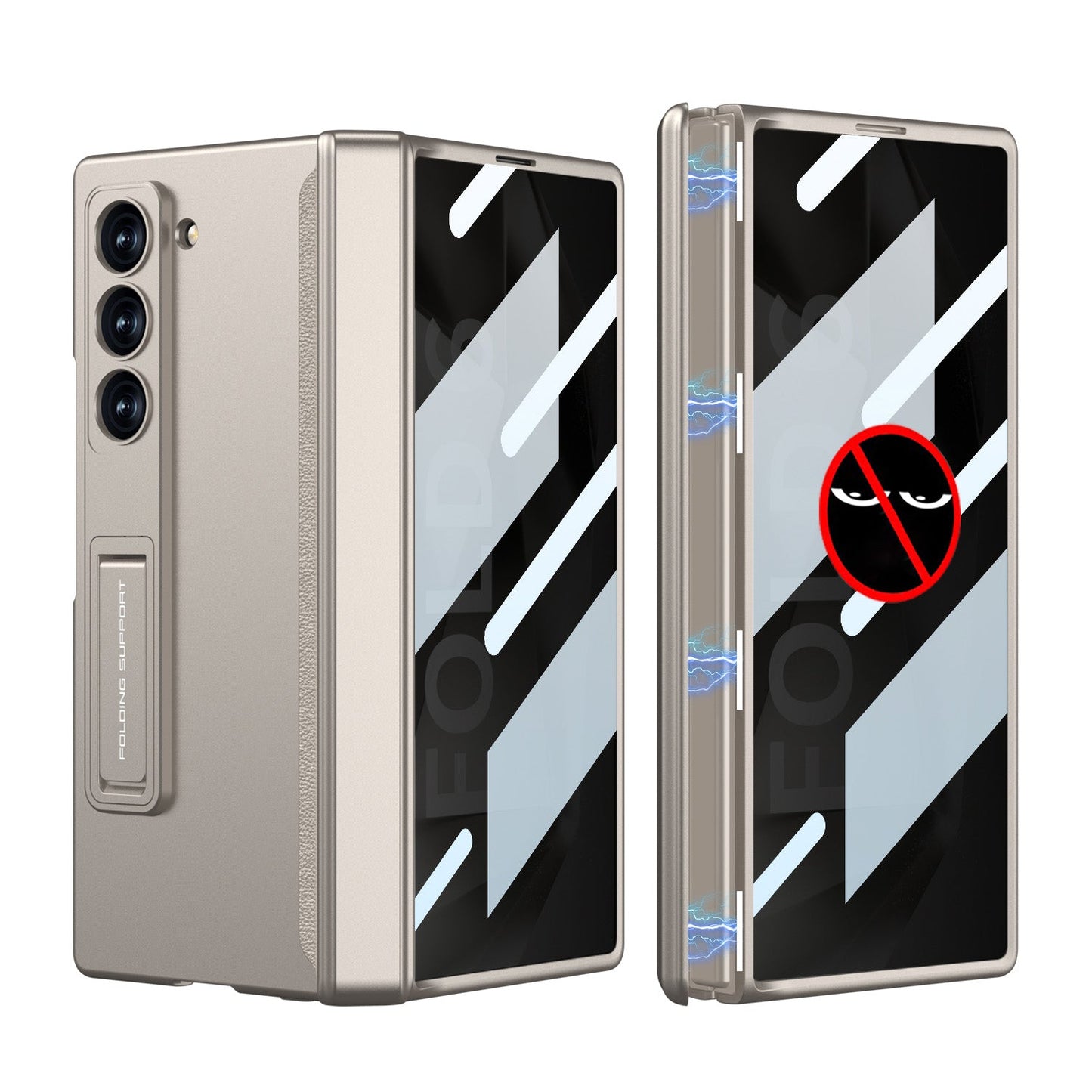 Magnetic Hinge Hidden Bracket All-included Case With Back Screen Protector For Galaxy Z Fold 7/6/5/4/3