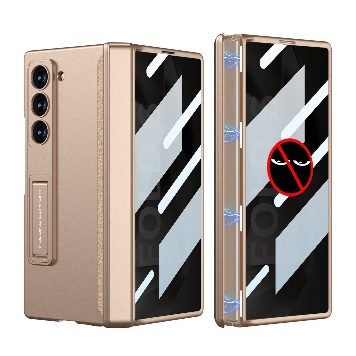 Magnetic Hinge Hidden Bracket All-included Case With Back Screen Protector For Galaxy Z Fold 7/6/5/4/3