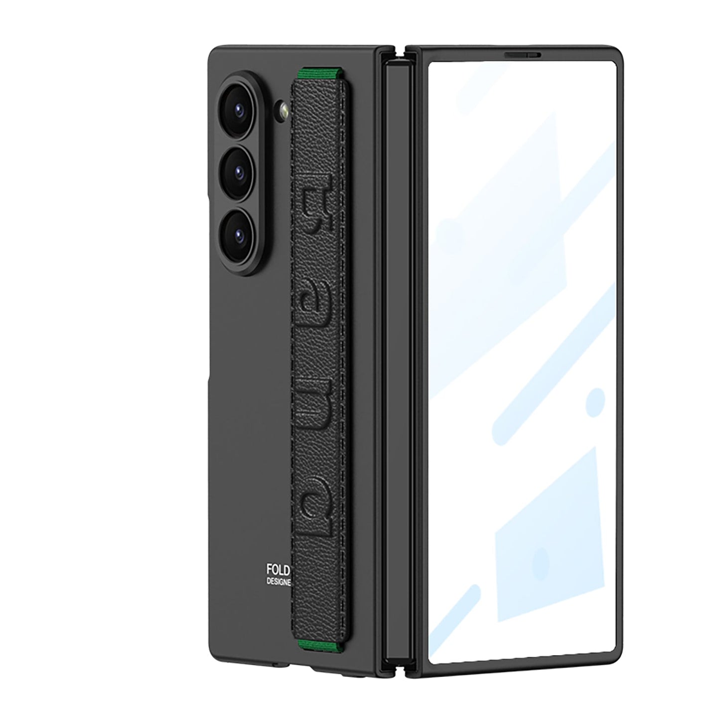 Luxury Wristband Holder Shockproof Phone Case With Back Screen Protector For Galaxy Z Fold 6/7