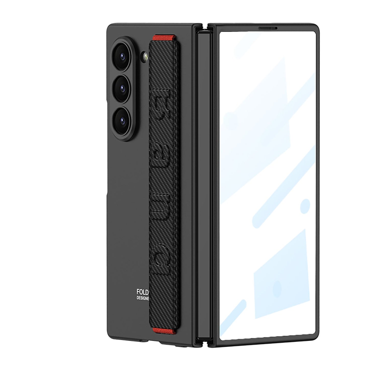 Luxury Wristband Holder Shockproof Phone Case With Back Screen Protector For Galaxy Z Fold 6/7