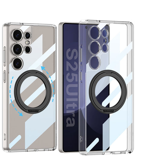 Magnetic 360 Degrees Rotating Metal Stand Case for Galaxy