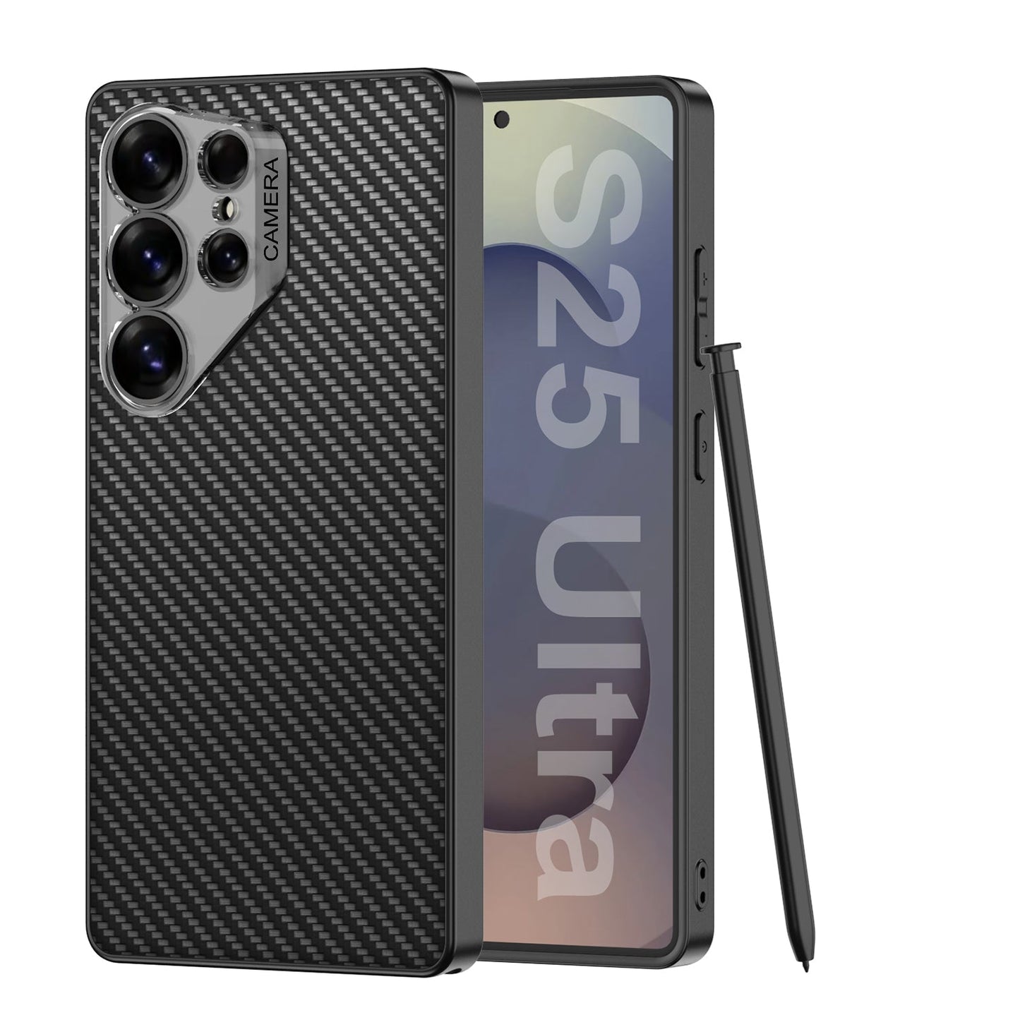 Ultra Thin Camera Lens Protector Leather Case for Galaxy