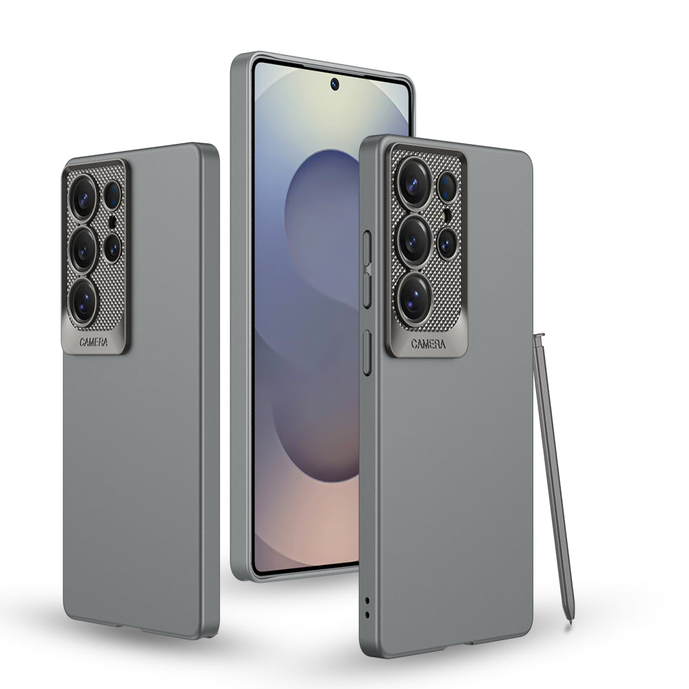 Frosted Ultra-thin Metal Lens Protection Shockproof Case for Galaxy S25 Ultra