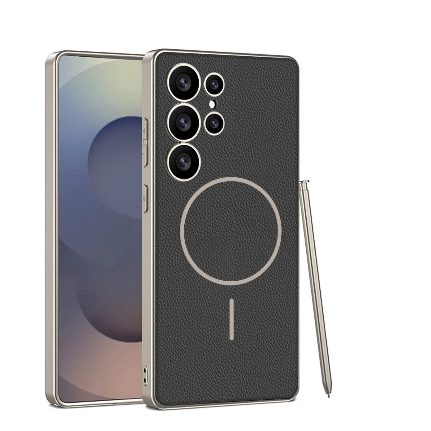 Magnetic Shockproof Leather Case for Galaxy S25 Ultra