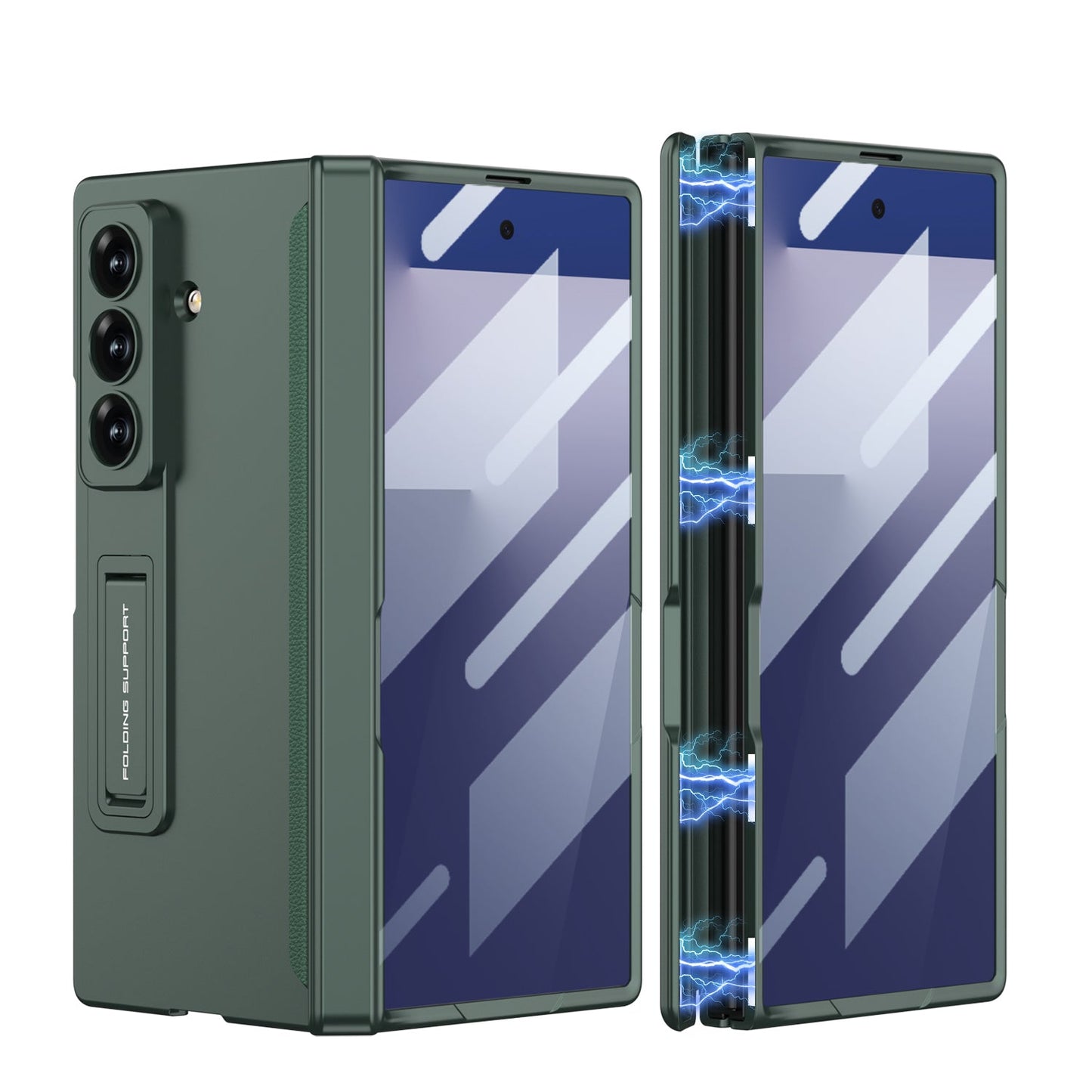 Magnetic Hinge Hidden Bracket All-included Case With Back Screen Protector For Galaxy Z Fold 7/6/5/4/3