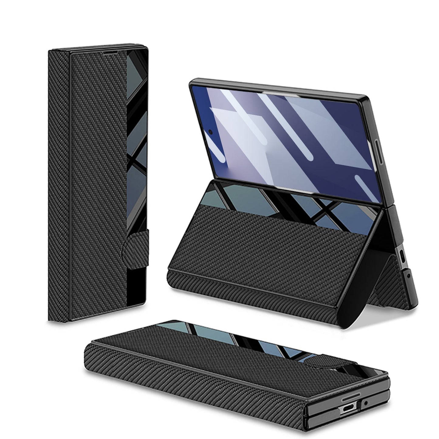 Luxurious Leather Cover Shockproof Phone Case With Screen Protector & Pen Slot For Galaxy Z Fold 6/7