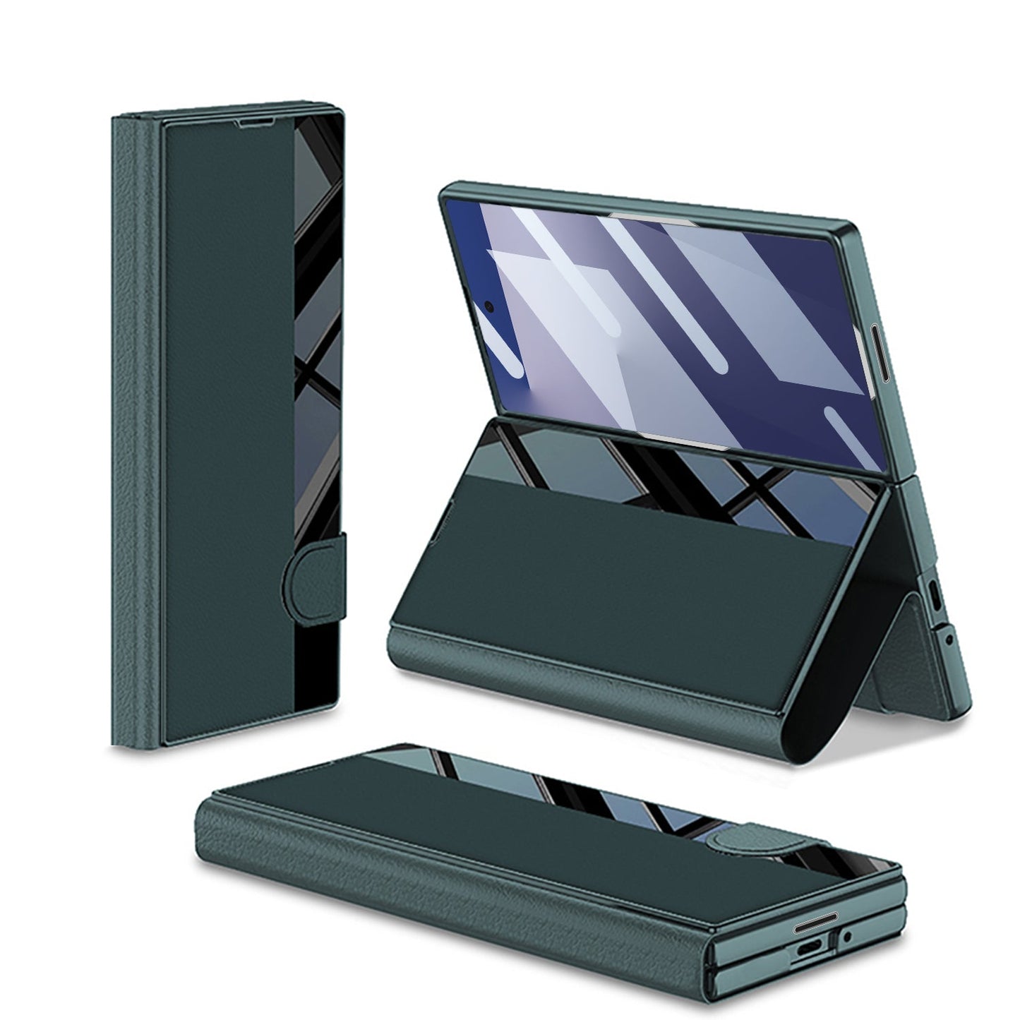 Luxurious Leather Cover Shockproof Phone Case With Screen Protector & Pen Slot For Galaxy Z Fold 6/7