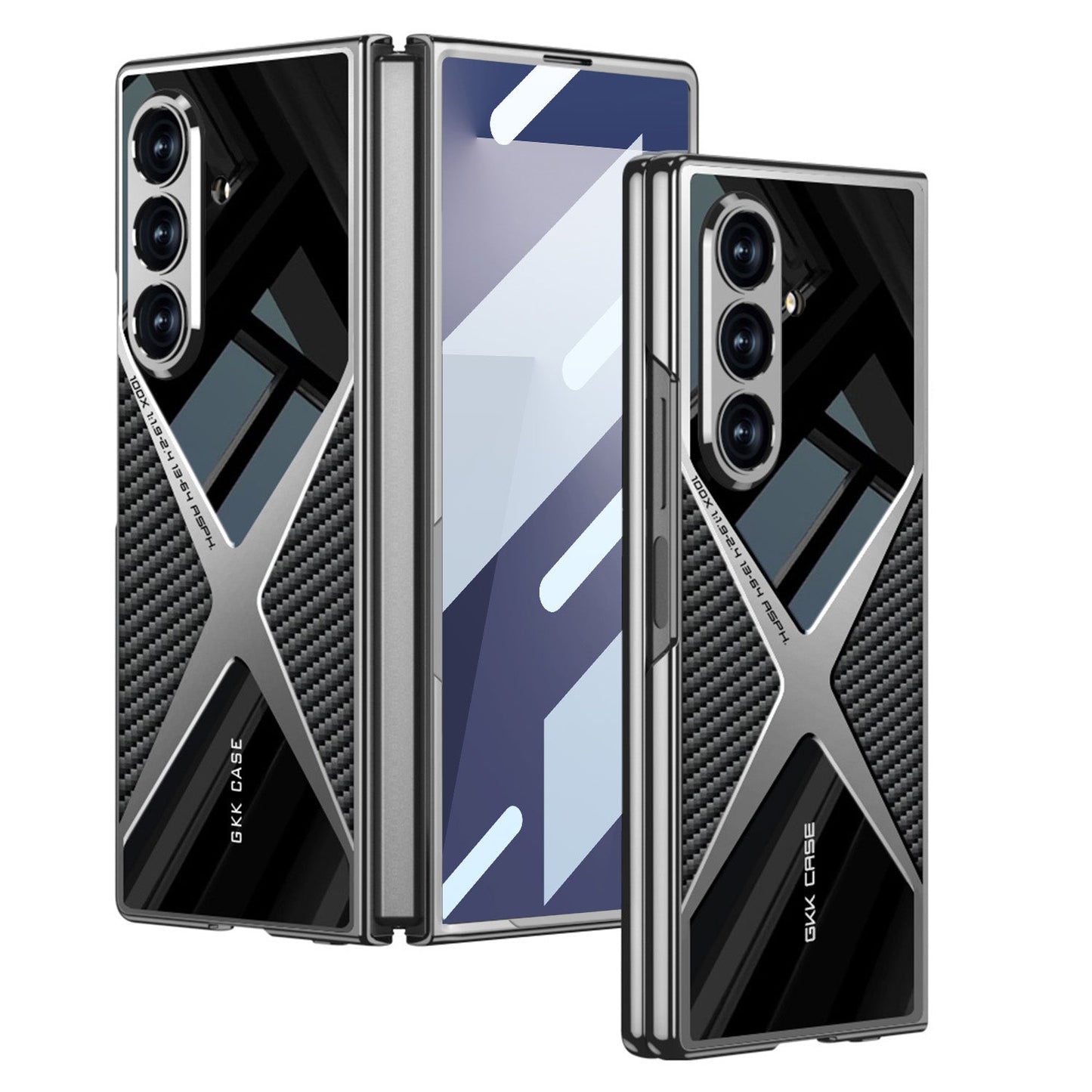 Electroplating Leather Shockproof Phone Case With Screen Protector For Galaxy Z Fold 7/6