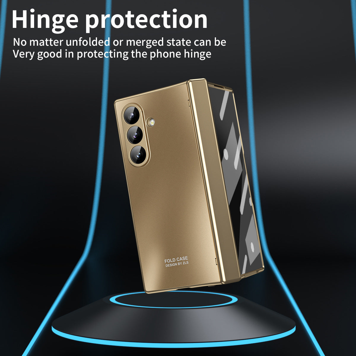 Electroplating Shockproof Phone Case With Back Screen Protector Film For Galaxy Z Fold 7/6/5/4/3
