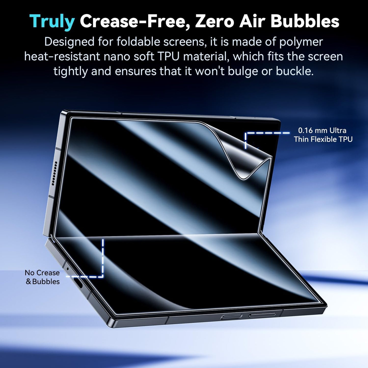 Galaxy Z Fold7 Fold6 Fold5 Foldable Screen Protector With Auto Align Mounting Frame Kit